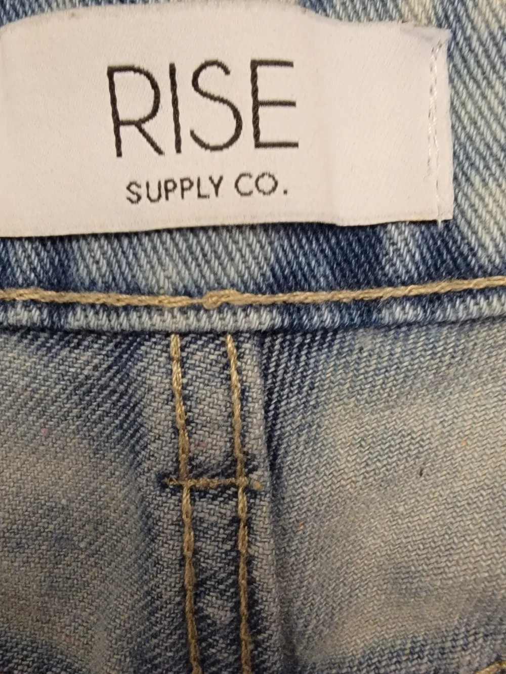 Light Blue Denim Cargo Bermuda Shorts for Women